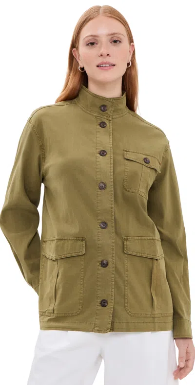 Marine Layer Blake Ripstop Utility Jacket Dark Olive In Green