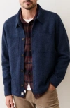 Marine Layer Boiled Wool Overshirt In Blue
