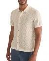 Marine Layer Button Down Sweater In Oatmeal Geo