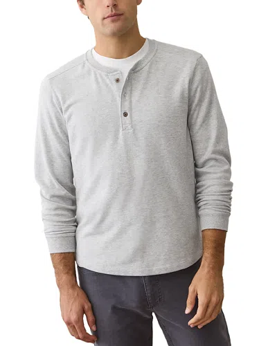 Marine Layer Button Henley Shirt In Gray