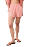 Marine Layer Cali Smocked Stripe Cotton Blend Seersucker Shorts