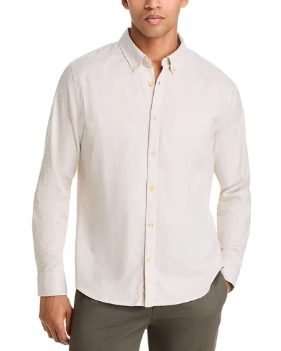 Marine Layer California Button Down Oxford Shirt In Warm/cream Stripe