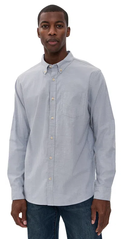 Marine Layer California Oxford Shirt Vintage Indigo In Blue