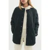 Marine Layer Calista Lightweight Quilted Jacket In Black