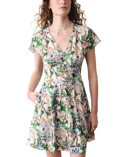 Marine Layer Camila Button Front Mini Dress In Multi