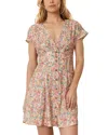 Marine Layer Camila Floral Button Front Minidress In Superbloom