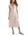 Marine Layer Camila Stripe Button Front Midi Dress In Rainbow