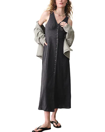 Marine Layer Camila Printed Maxi Dress In Black