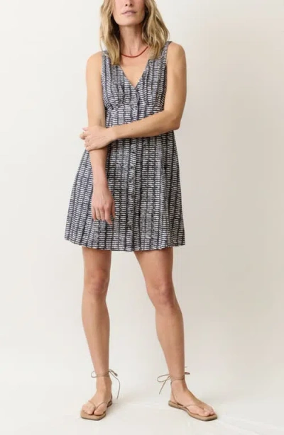 Marine Layer Camila Sleeveless Hemp Blend Minidress In Black
