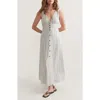 Marine Layer Camila Maxi Dress In Denim/white Stripe