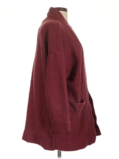 Pre-owned Marine Layer Cardigan Sweater In Burgundy