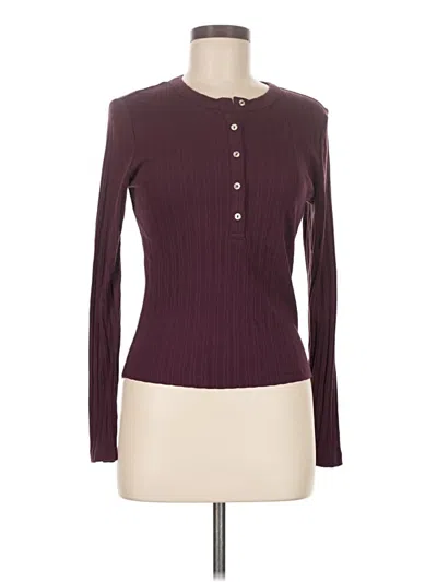 Pre-owned Marine Layer Cardigan Sweater In Burgundy