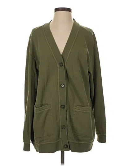 Pre-owned Marine Layer Cardigan Sweater In Green
