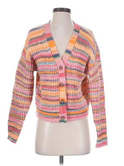 Pre-owned Marine Layer Cardigan Sweater In Pink