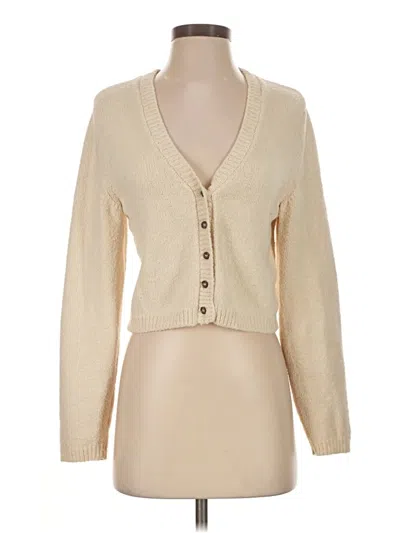 Pre-owned Marine Layer Cardigan Sweater In Tan
