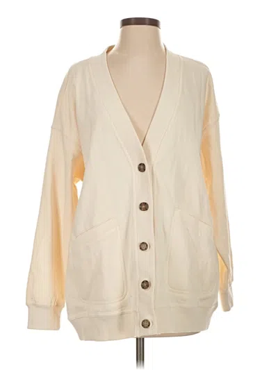 Pre-owned Marine Layer Cardigan Sweater In White