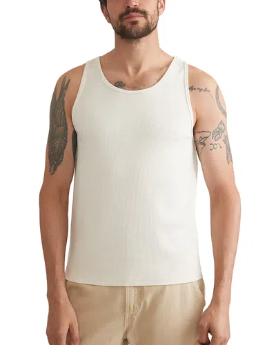 Marine Layer Carter Ribbed Tank Top In White