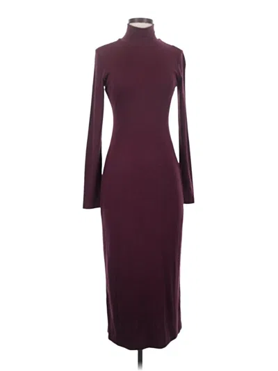 Pre-owned Marine Layer Casual Dress In Burgundy