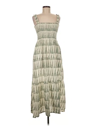 Pre-owned Marine Layer Casual Dress In Green