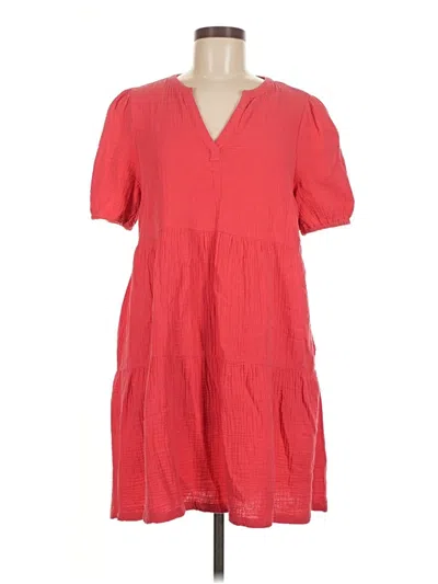 Pre-owned Marine Layer Casual Dress In Red