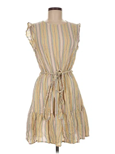Pre-owned Marine Layer Casual Dress In Tan