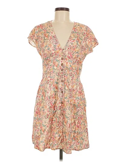 Pre-owned Marine Layer Casual Dress In Tan
