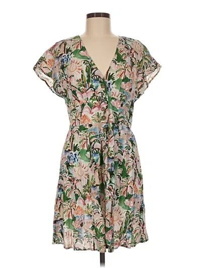 Pre-owned Marine Layer Casual Dress In Tan