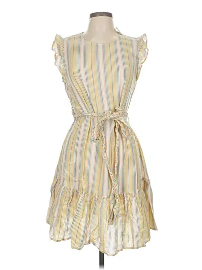 Pre-owned Marine Layer Casual Dress In Yellow