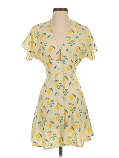 Pre-owned Marine Layer Casual Dress In Yellow