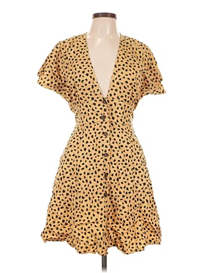 Pre-owned Marine Layer Casual Dress In Yellow