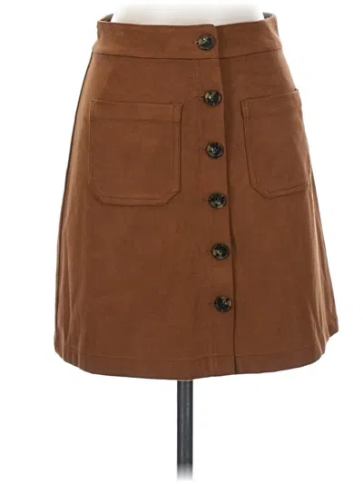 Pre-owned Marine Layer Casual Skirt In Brown