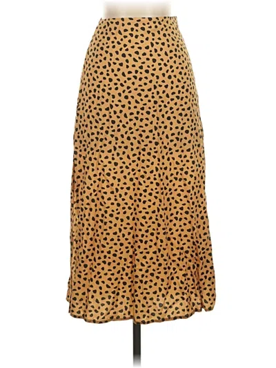 Pre-owned Marine Layer Casual Skirt In Gold