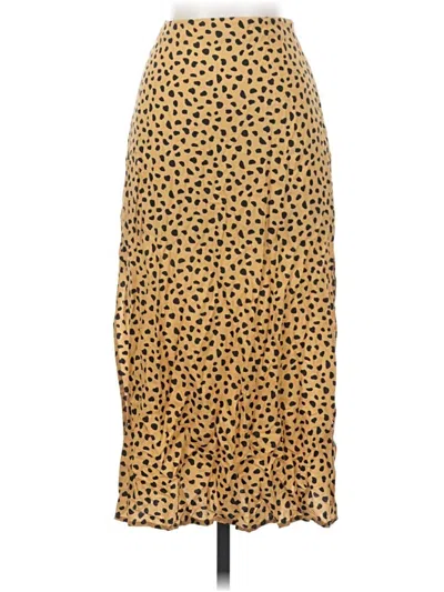 Pre-owned Marine Layer Casual Skirt In Gold