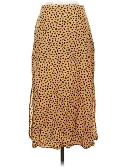Pre-owned Marine Layer Casual Skirt In Gold