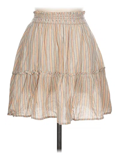 Pre-owned Marine Layer Casual Skirt In Tan