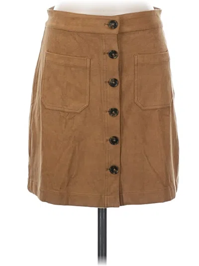 Pre-owned Marine Layer Casual Skirt In Tan