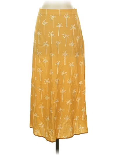 Pre-owned Marine Layer Casual Skirt In Yellow