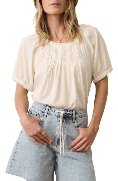 Marine Layer Celina Puff Top In White