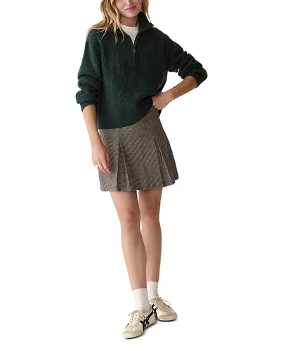 Marine Layer Chalet Quarter Zip Sweater In Multi