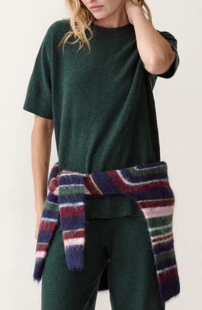 Marine Layer Chalet Short Sleeve Sweater In Green