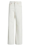 Marine Layer Charlie Pinstripe Wide Leg Jeans In White