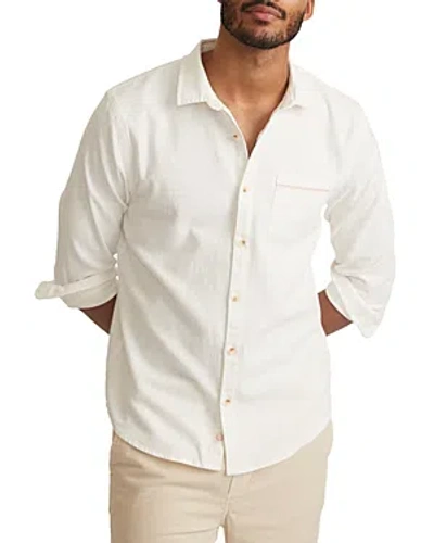 Marine Layer Classic Long Sleeve Shirt In Natural