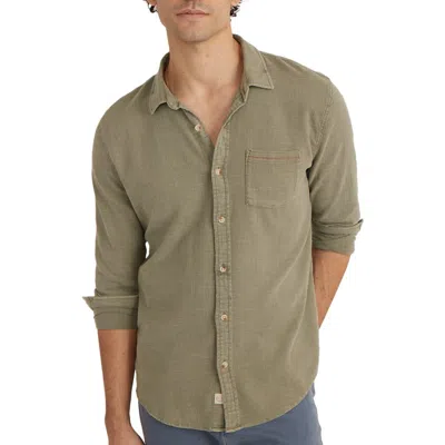 Marine Layer Classic Long Sleeve Shirt In Vetiver