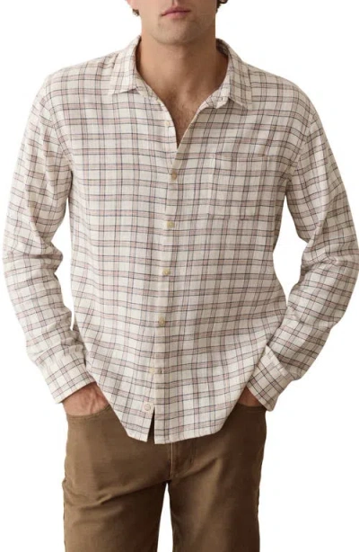 Marine Layer Classic Stretch Check Button-up Shirt In Gray