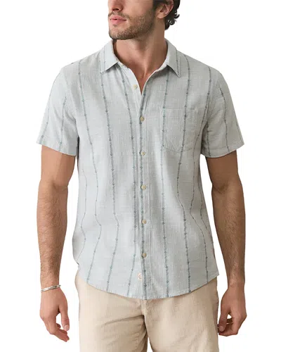 Marine Layer Classic Stretch Selvage Shirt In Blue