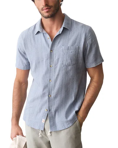 Marine Layer Classic Stretch Selvage Shirt In Blue