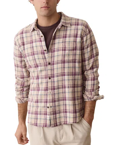 Marine Layer Classic Stretch Selvage Shirt In Pink