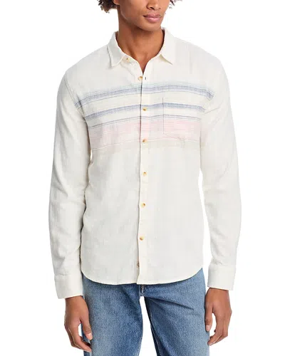 Marine Layer Classic Stretch Selvage Shirt In Natural Multi Stripe