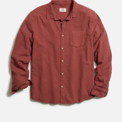 Marine Layer Classic Stretch Selvage Shirt In Red