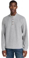 Marine Layer Clayton Textured Pullover Grey Texture In Grey Texture